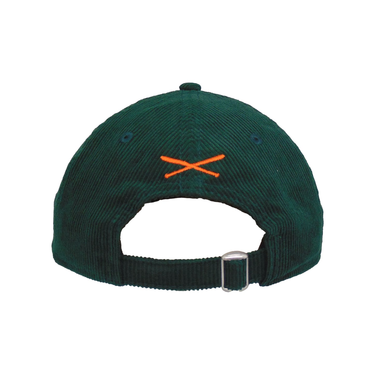 JustFitteds Crossed Bats New Era 9TWENTY Cap Dark Green Corduroy