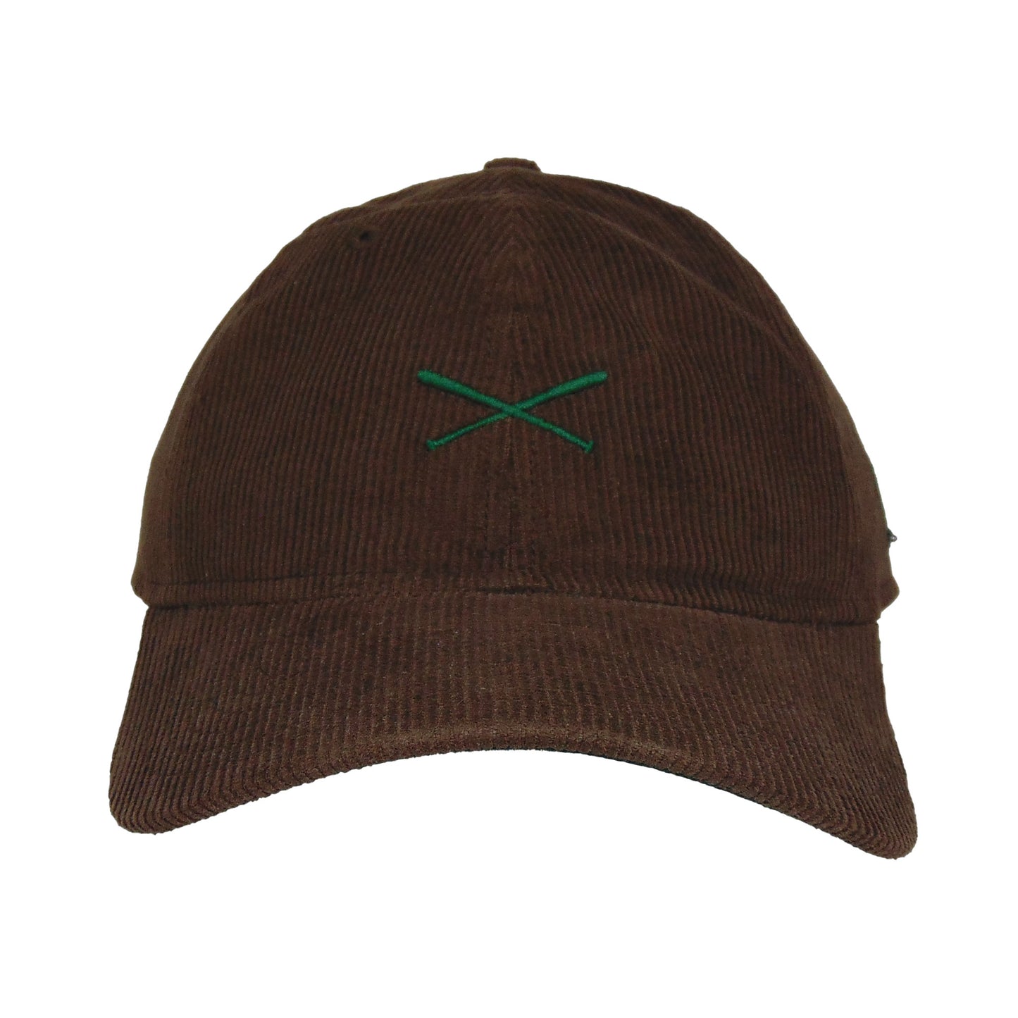 JustFitteds Crossed Bats New Era 9TWENTY Cap Brown Corduroy
