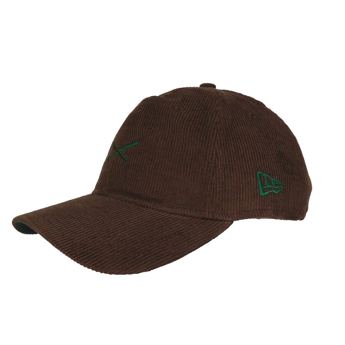JustFitteds Crossed Bats New Era 9TWENTY Cap Brown Corduroy
