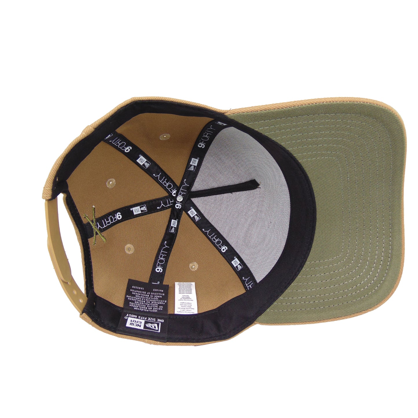 JustFitteds Crossed Bats Logo New Era 9FORTY AF Cap Khaki Olive