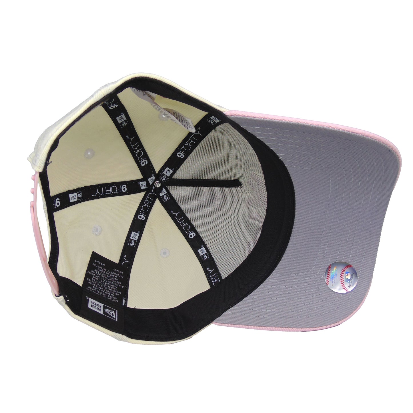 New York Yankees Custom 9FORTY AF New Era Cap Chrome Pink