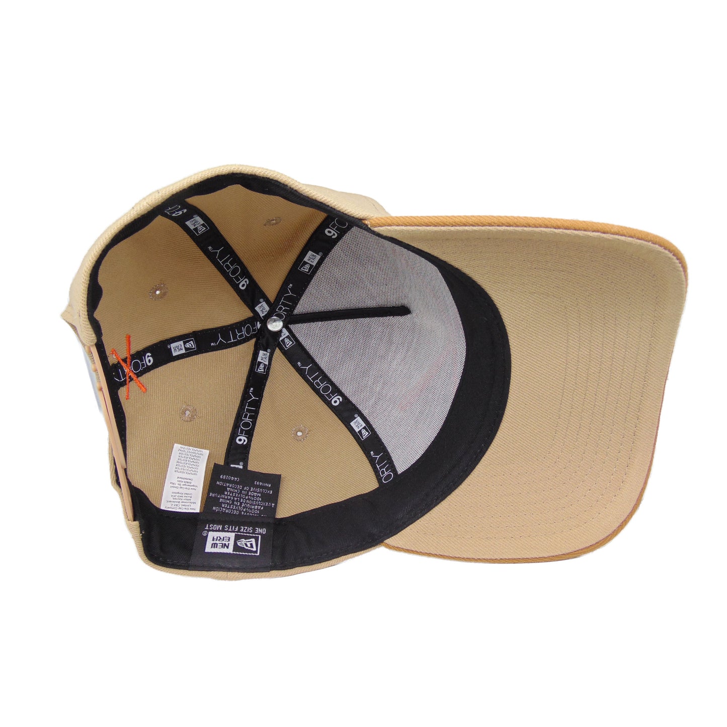 JustFitteds Crossed Bats Logo New Era 9FORTY AF Cap Camel