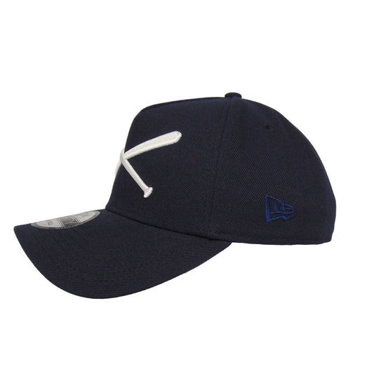 JustFitteds Crossed Bats Logo New Era 9FORTY AF Cap Navy navy Side View