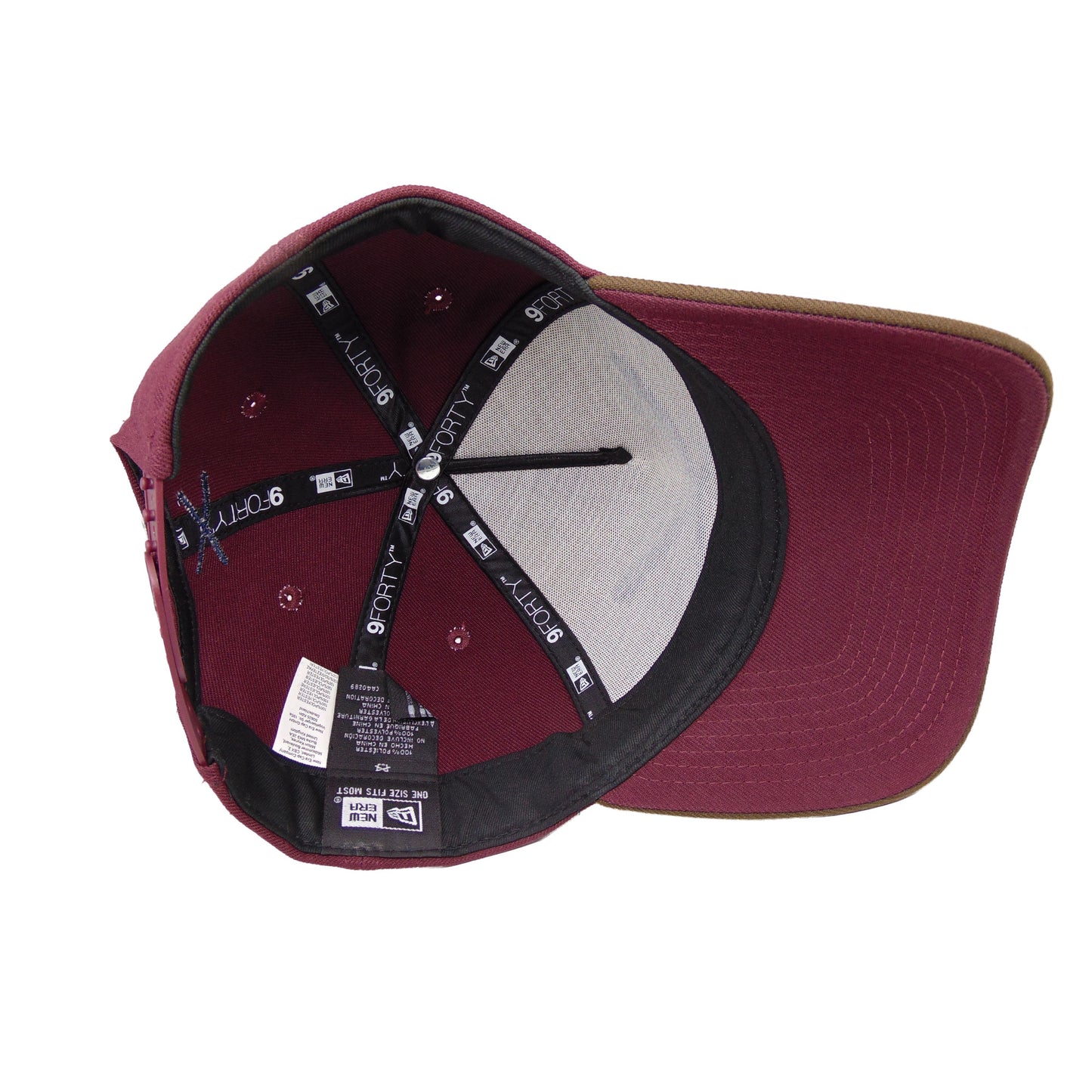 JustFitteds Crossed Bats Logo New Era 9FORTY AF Cap Maroon