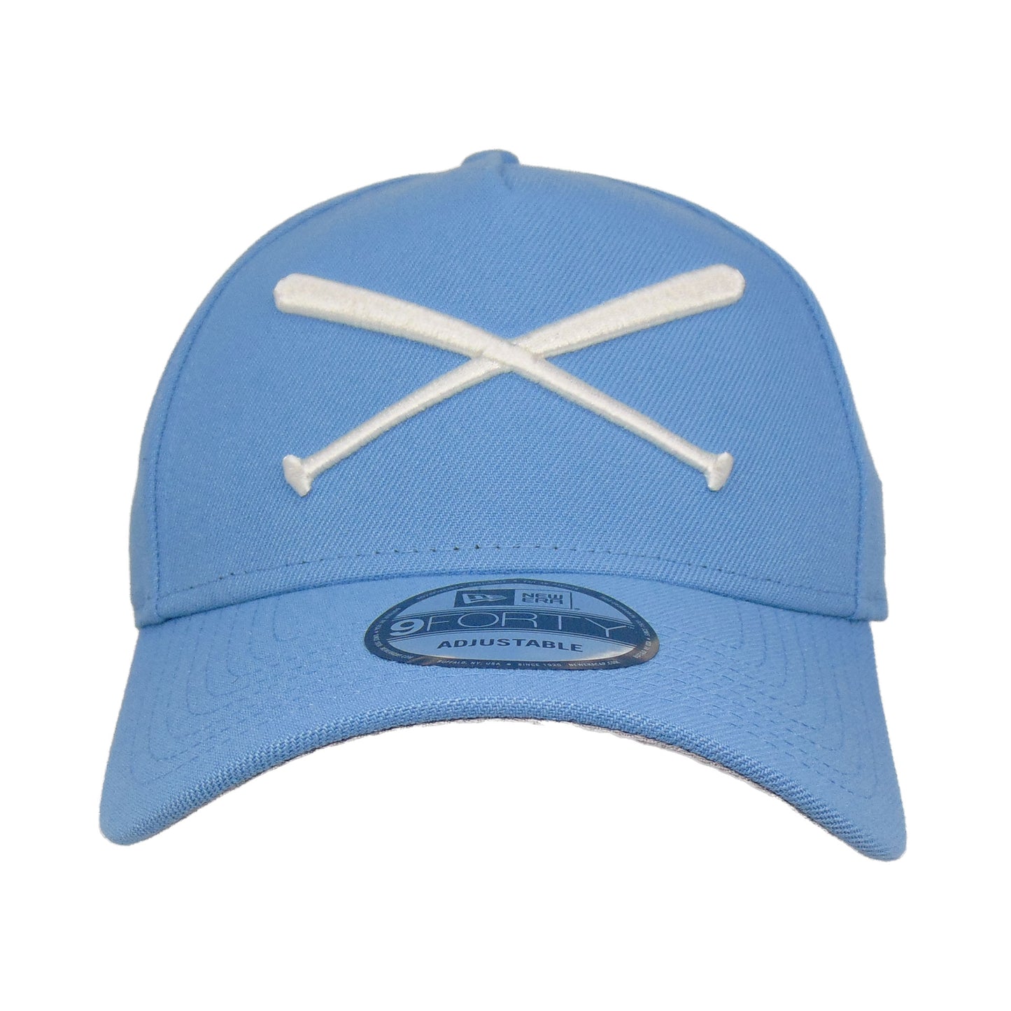 JustFitteds Crossed Bats Logo New Era 9FORTY AF Cap Sky
