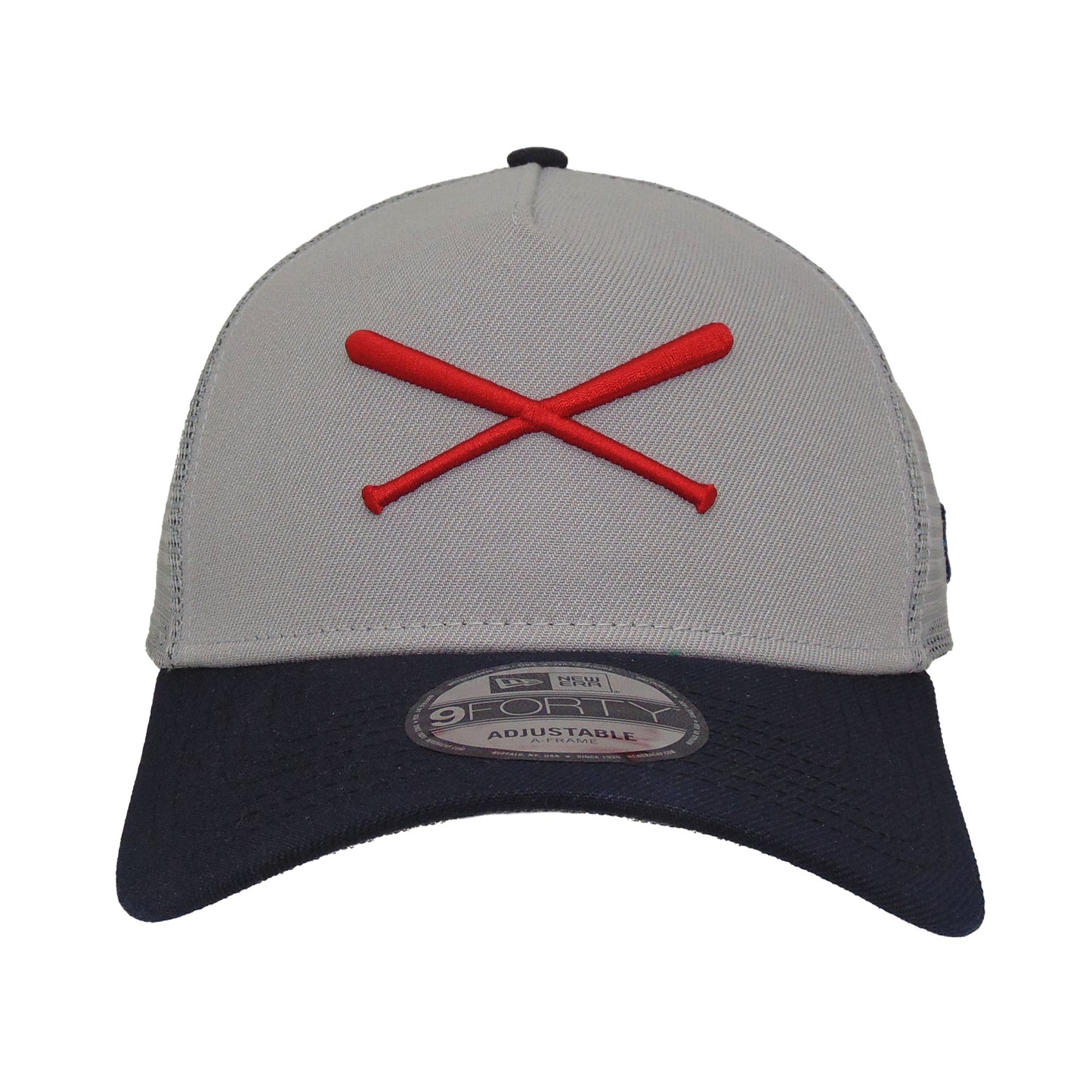 Justfitteds Crossed Bats Logo New Era 9FORTY AF Trucker Cap GNR