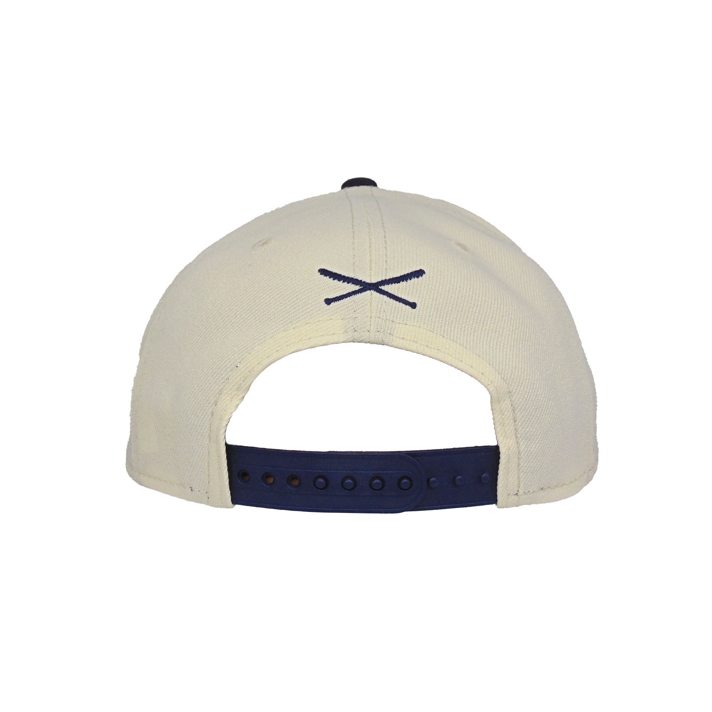 JustFitteds Crossed Bats Logo New Era 9FORTY AF Cap Chrome NVY