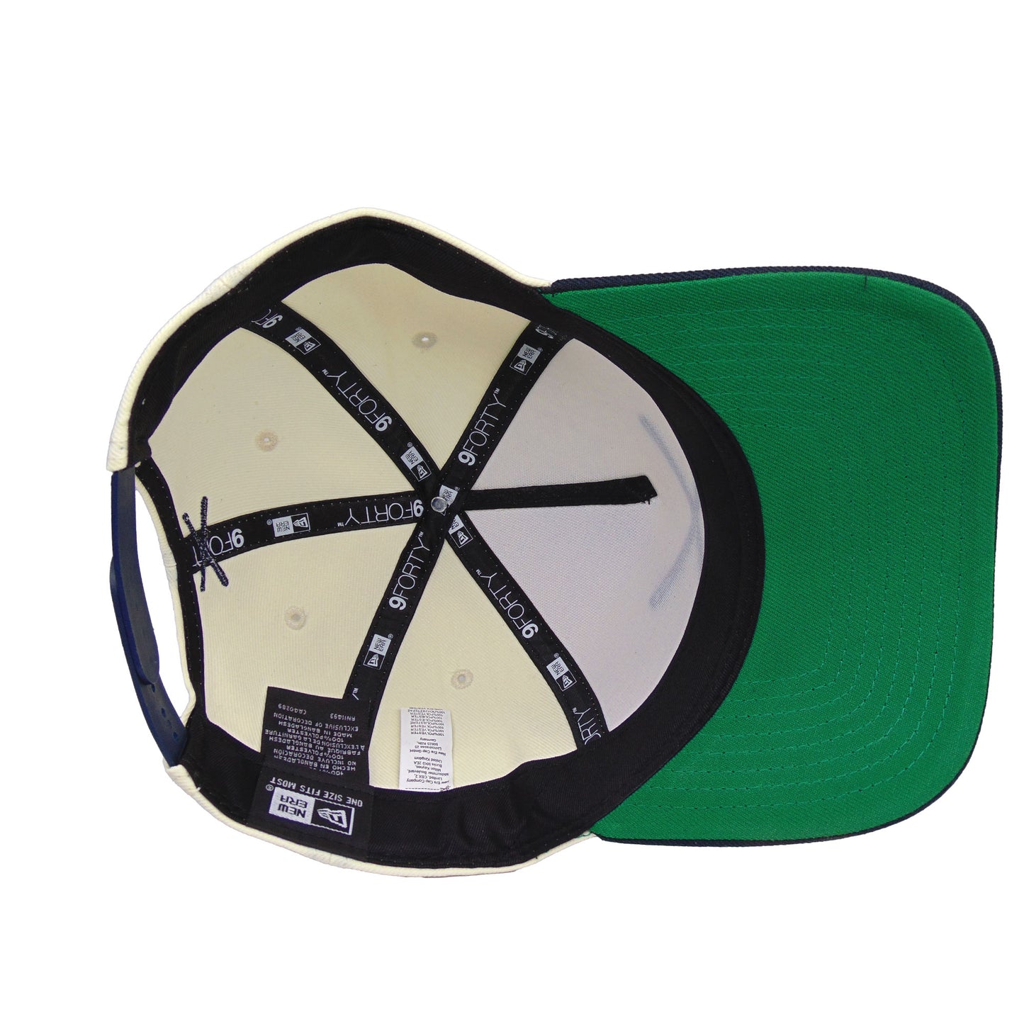 JustFitteds Crossed Bats Logo New Era 9FORTY AF Cap Chrome NVY