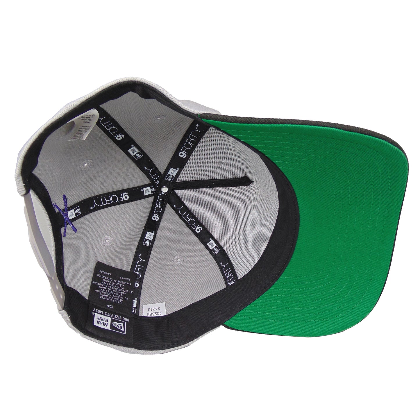 JustFitteds Crossed Bats Logo New Era 9FORTY AF Cap Gray BLK