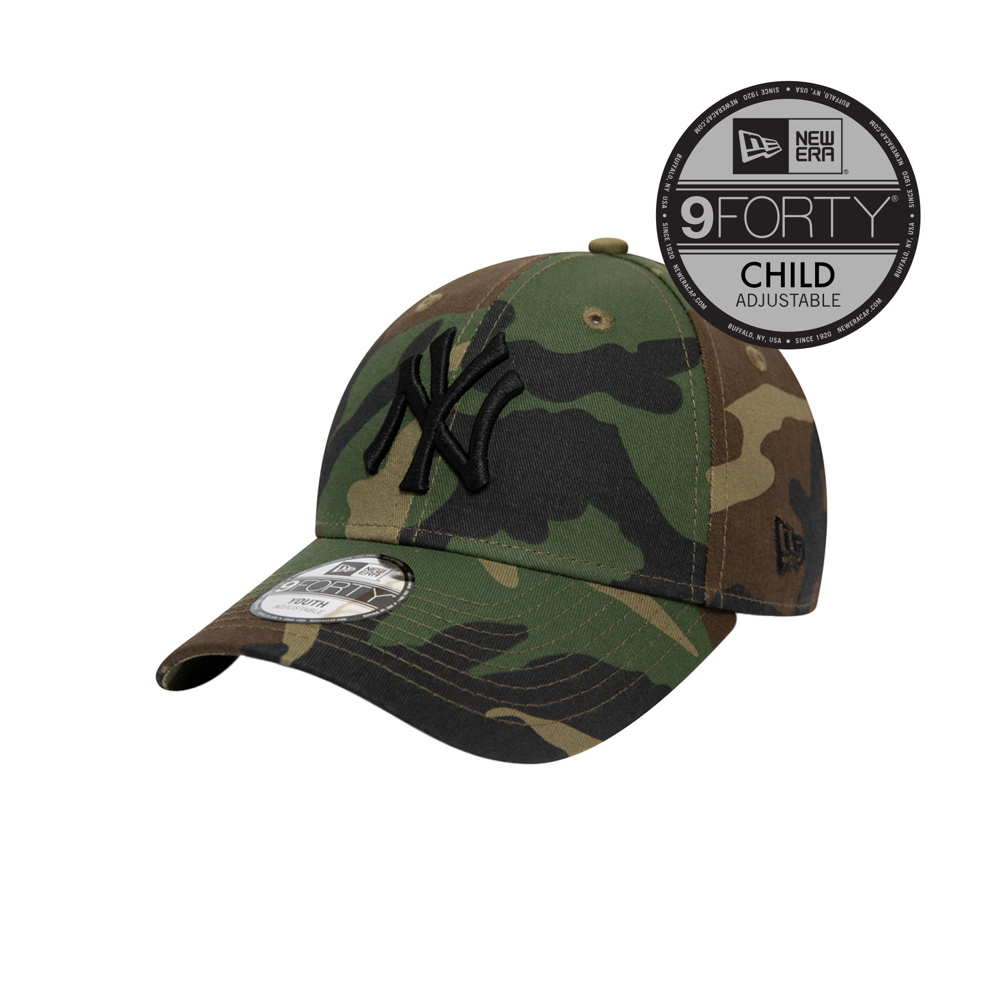 New York YANKEES MLB camo 9FORTY New Era camouflage youth cap