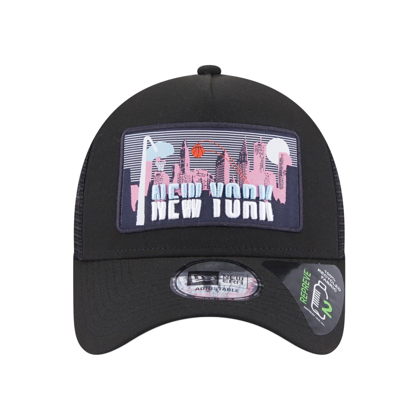 New York City Patch New Era Trucker Cap Adjustable black