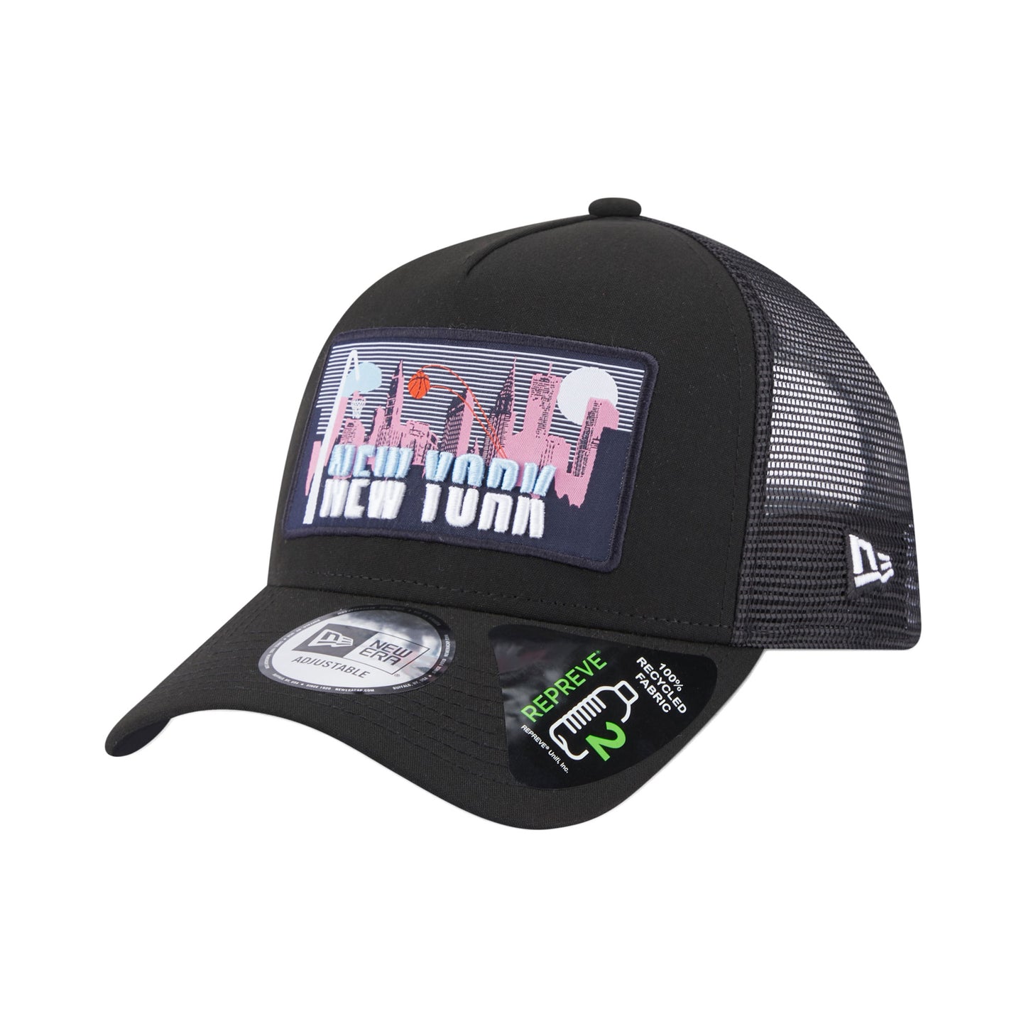 New York City Patch New Era Trucker Cap Adjustable black