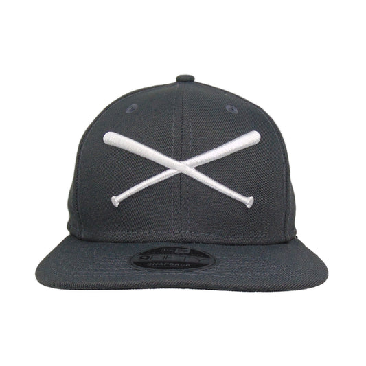 Justfitteds Crossed Bats 9FIFTY New Era Cap Snapback Graphit