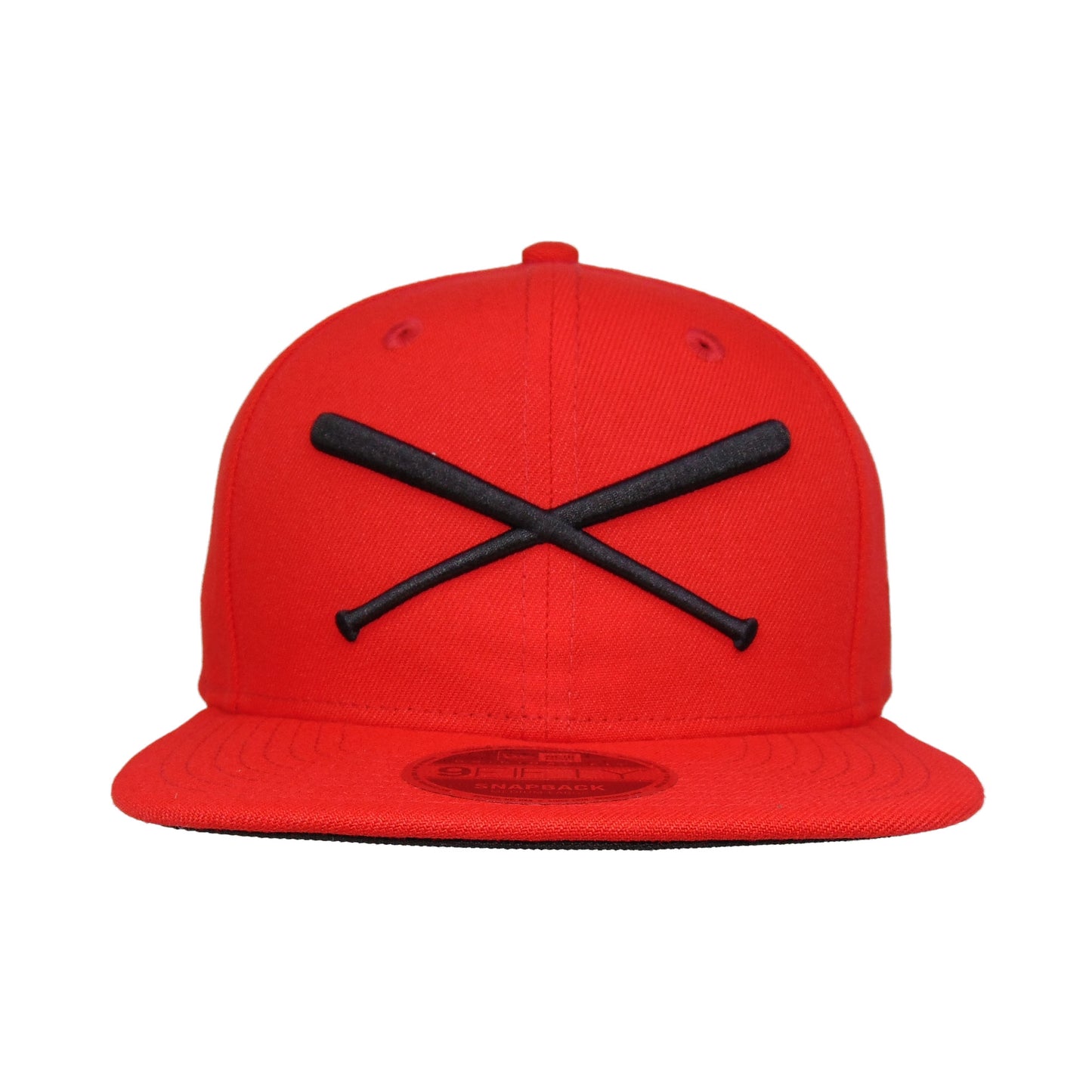 Justfitteds Crossed Bats New Era 9FIFTY Snapback Cap red
