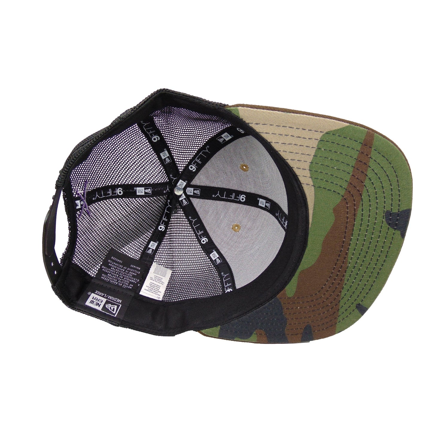Justfitteds Crossed Bats 9FIFTY New Era Cap Trucker Brown