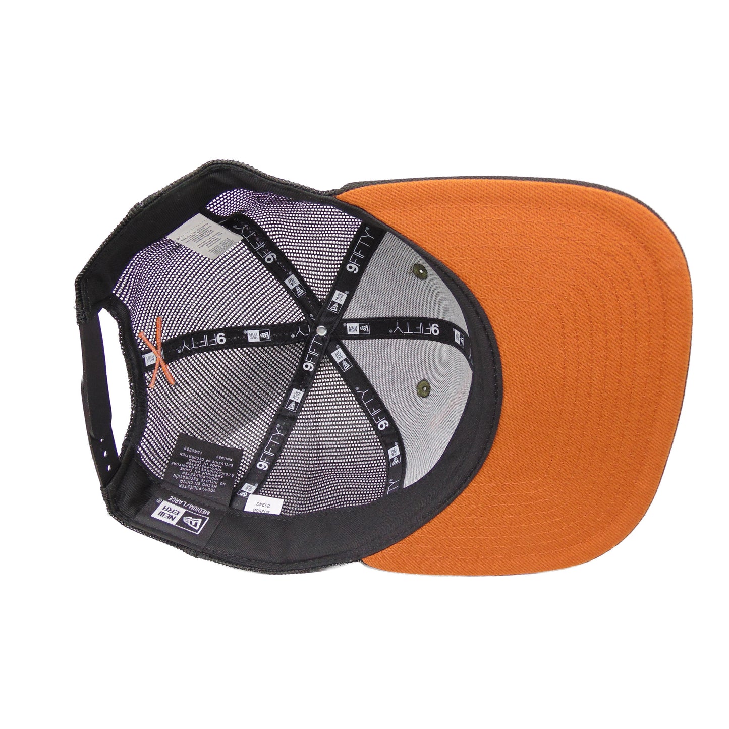 JustFitteds Crossed Bats Logo New Era 9FIFTY Trucker BLKOLV