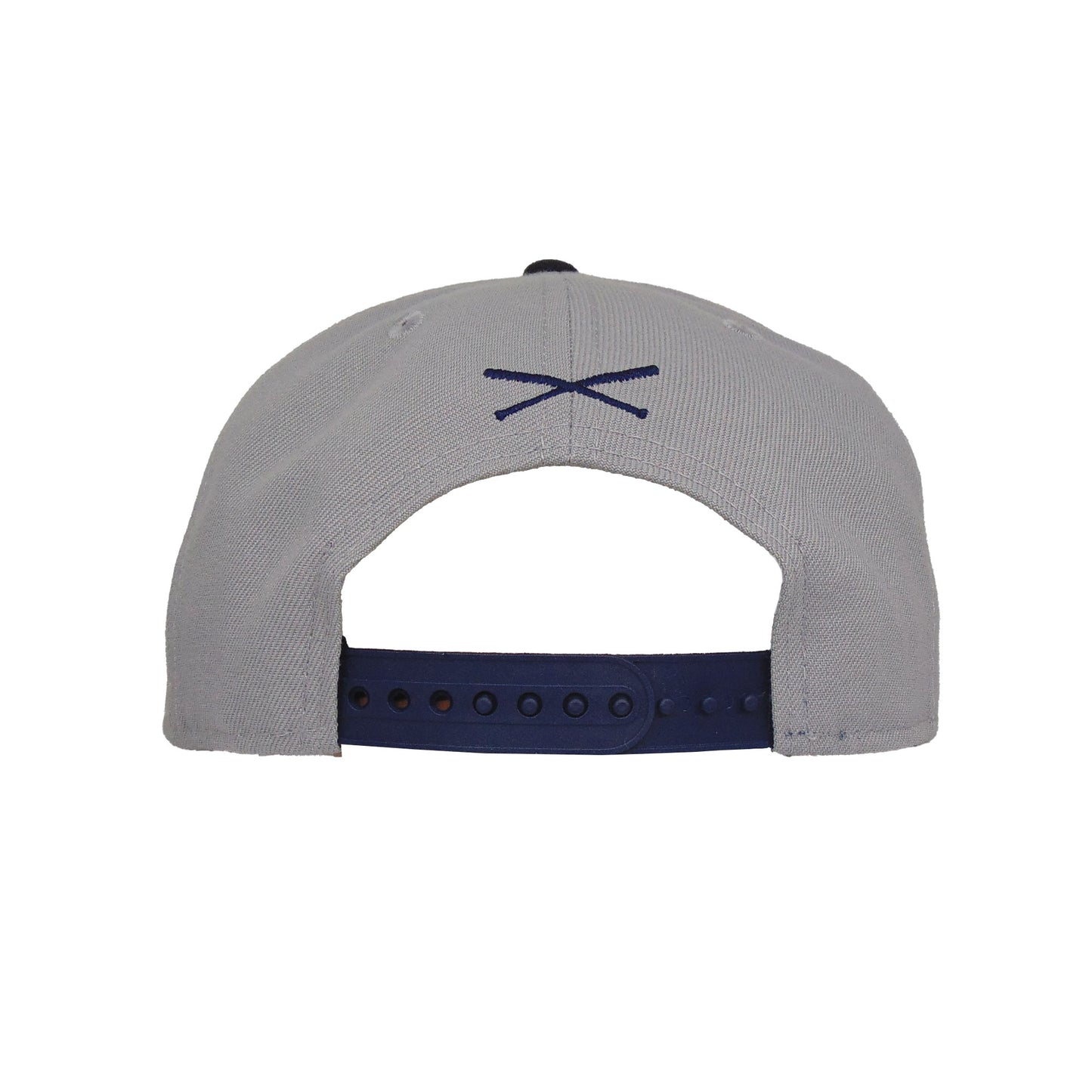 JustFitteds Crossed Bats Logo New Era 9FIFTY Gray Navy