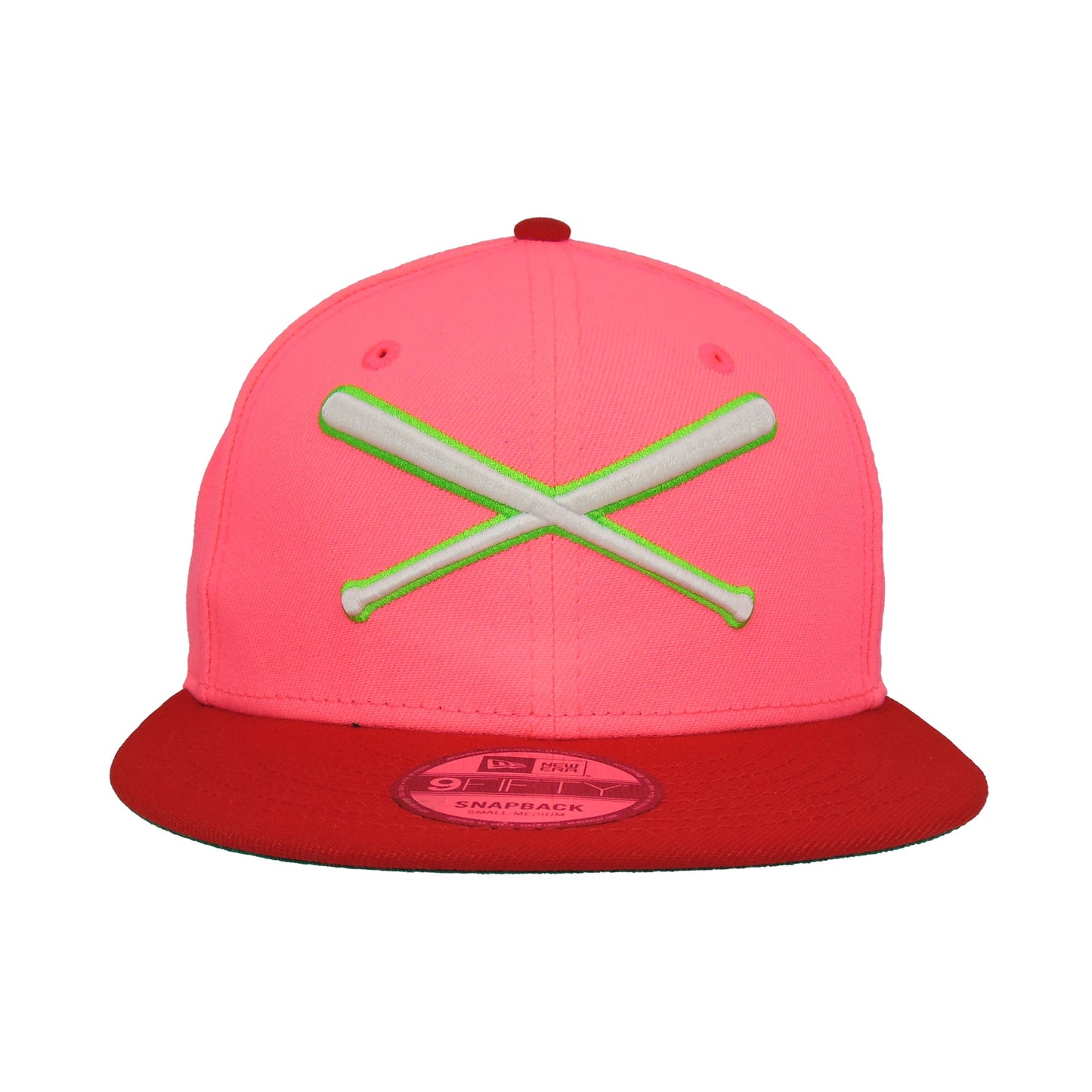 JustFitteds Crossed Bats Logo New Era 9FIFTY Pink Red