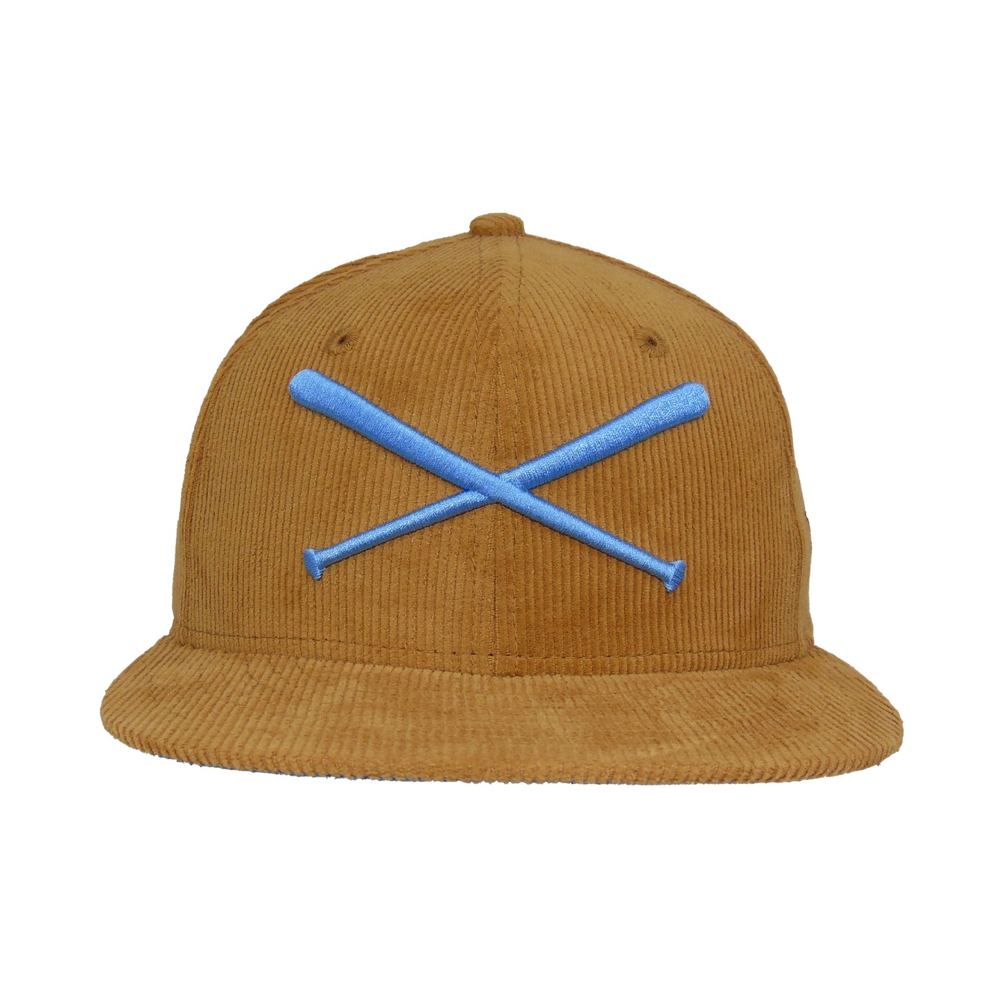 JustFitteds Crossed Bats Logo New Era 9FIFTY Wheat Corduroy