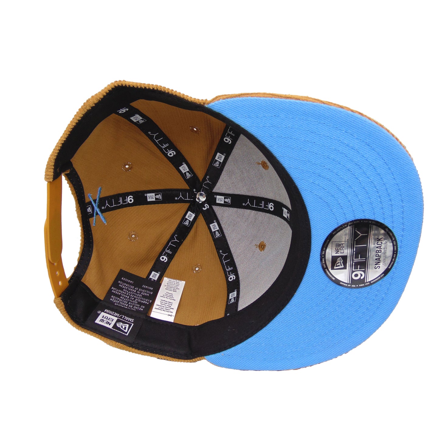 JustFitteds Crossed Bats Logo New Era 9FIFTY Wheat Corduroy