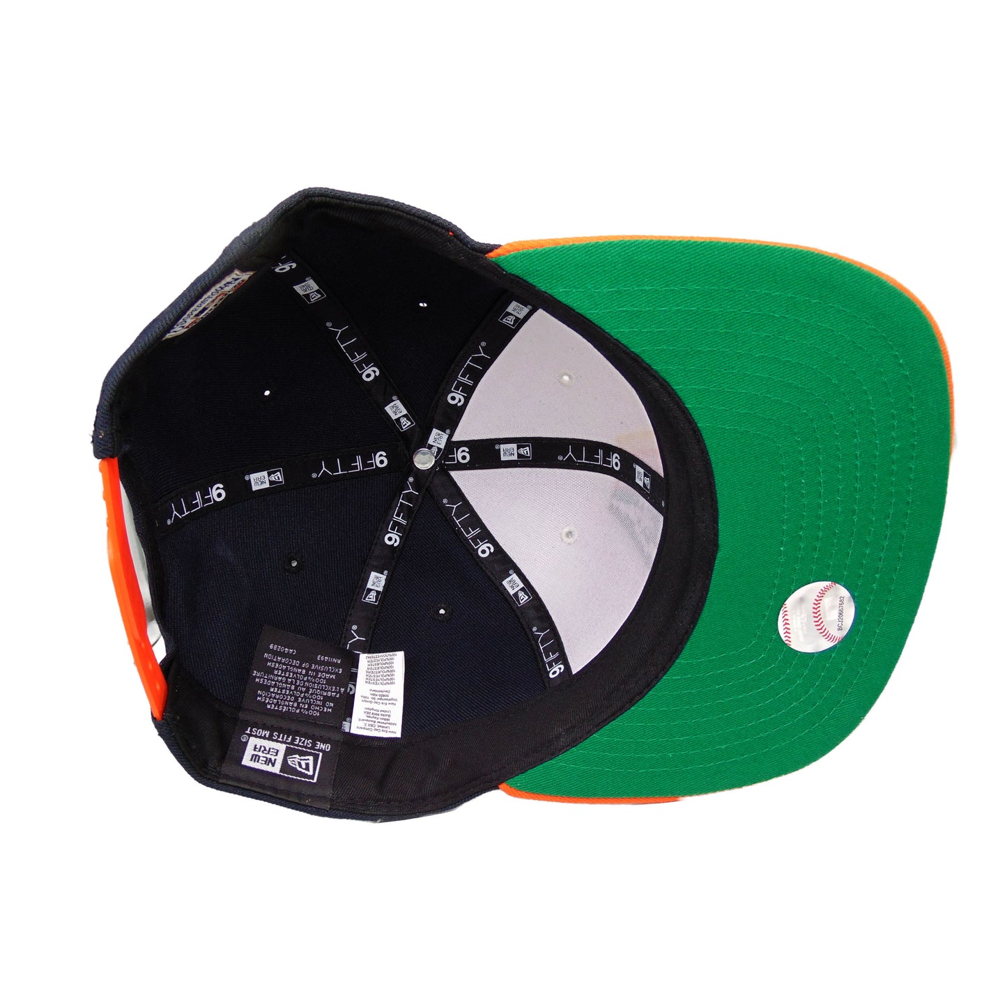Houston Astros Custom New Era Snapback Cap Navy Orange
