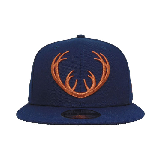 Milwaukee Bucks Custom New Era 9FIFTY Snapback Cap Oceanside Blue