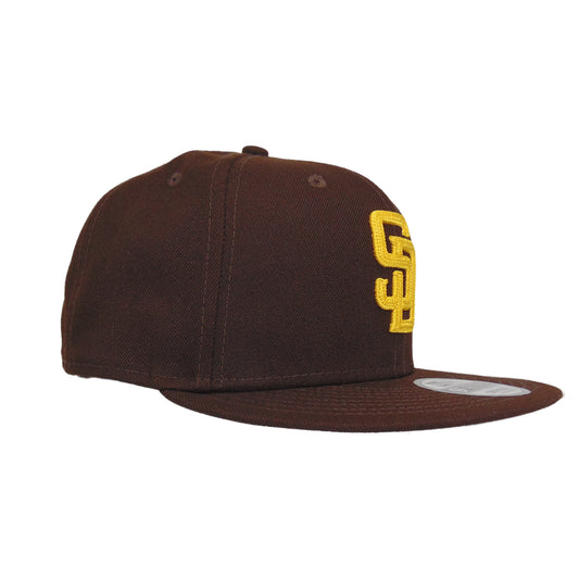 San Diego Padres Custom New Era 9fifty Snapback Cap Burnt Wood Chainstitch