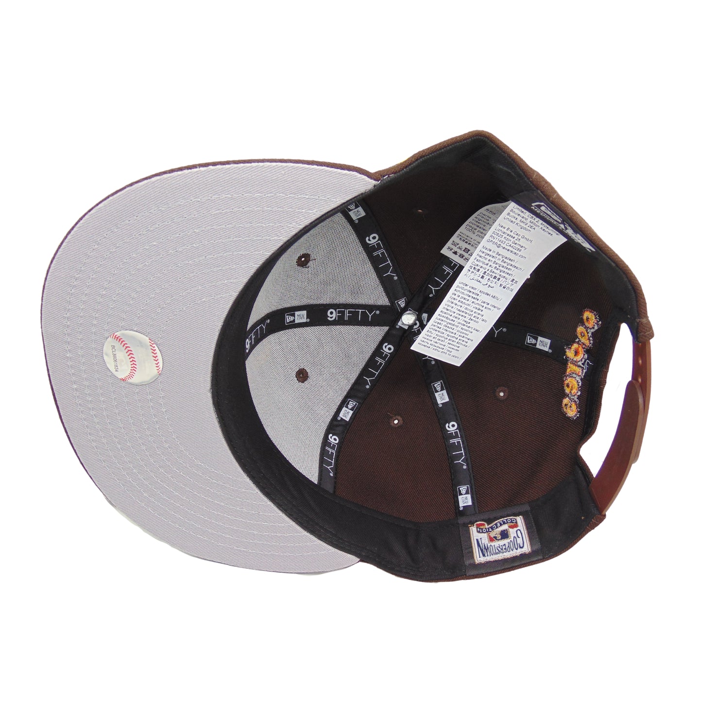 San Diego Padres Custom New Era 9fifty Snapback Cap Burnt Wood Chainstitch