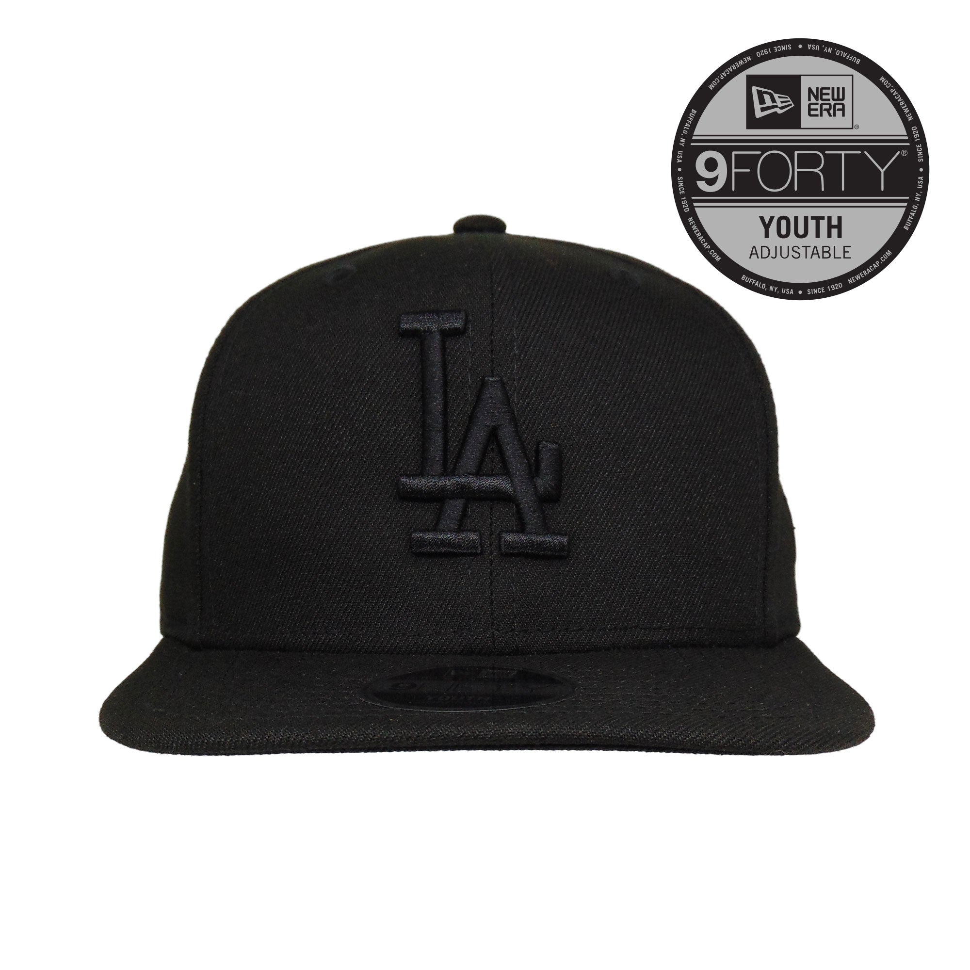 New Era 9fifty Los Angeles Dodgers CUSTOM Black On Black Snapback Cap Hat