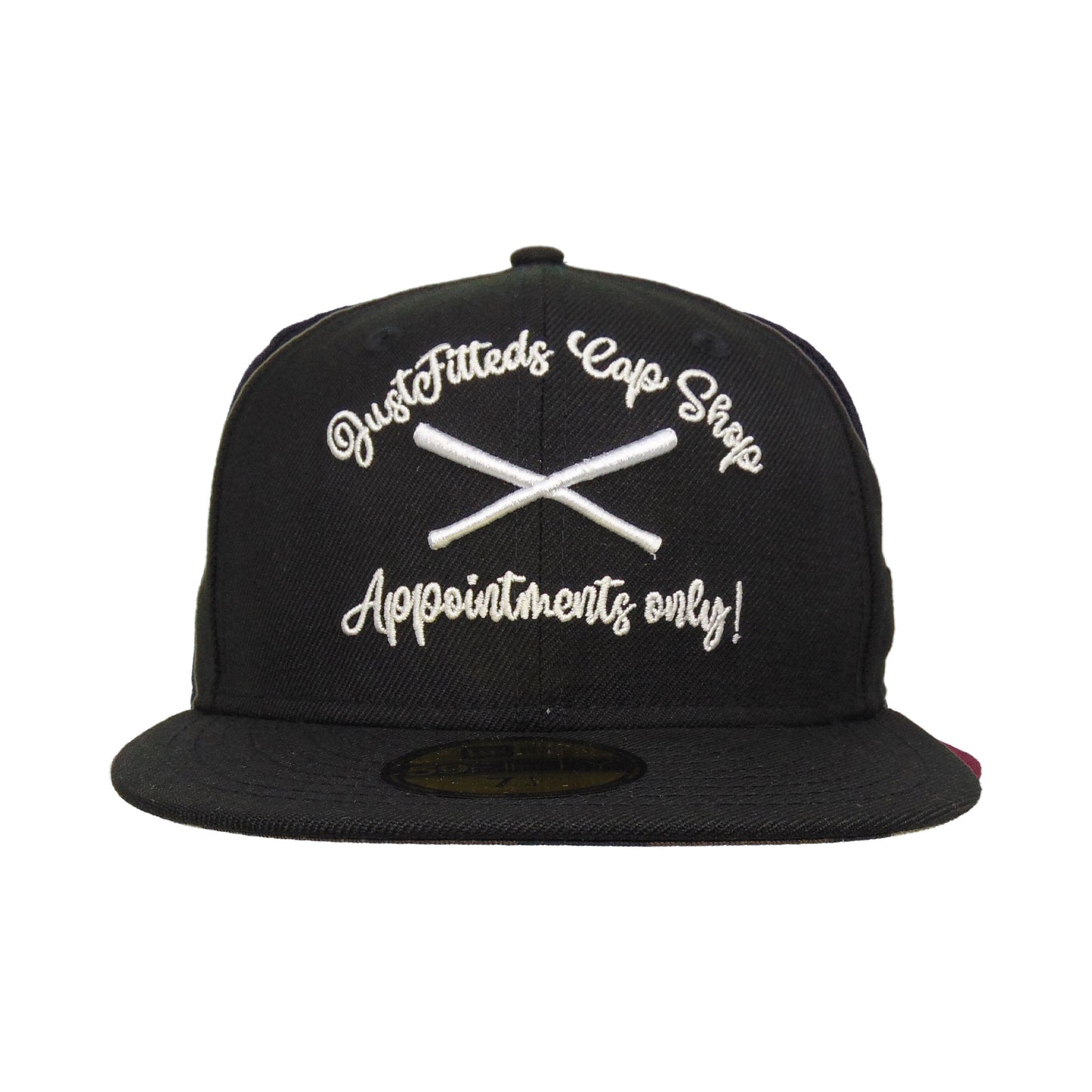 JustFitteds Appointments only New Era 59FIFTY BLK black Front View