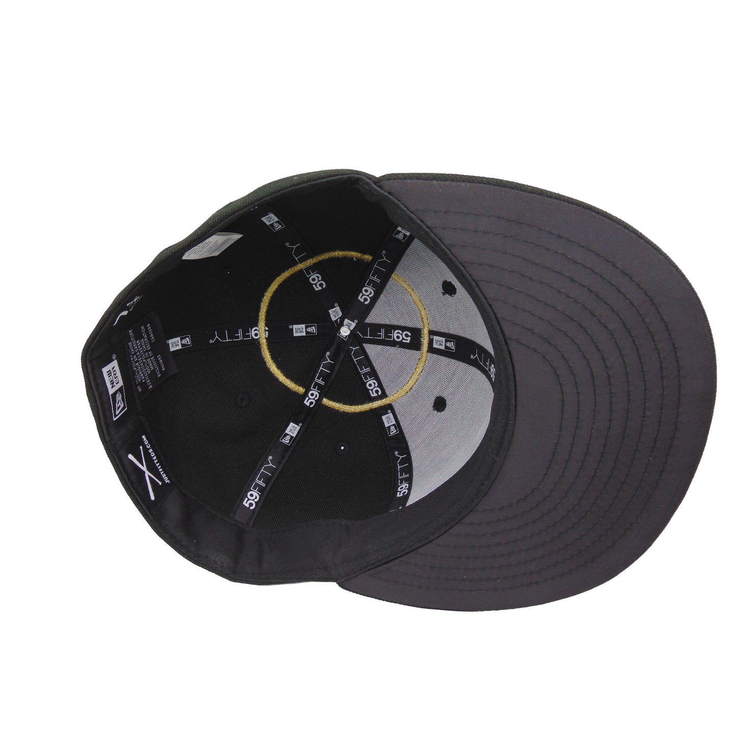 JustFitteds False Flag 59FIFTY Cap Black Gloriole black Undervisor View