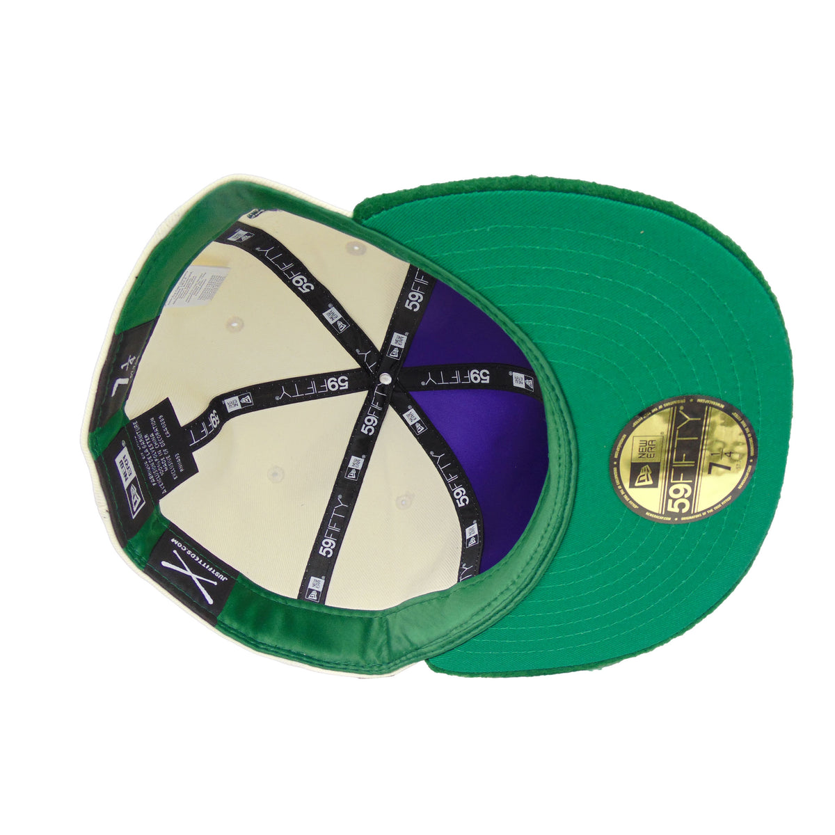JustFitteds Crossed Bats 59FIFTY New Era Cap Championship chrome
green Additional View