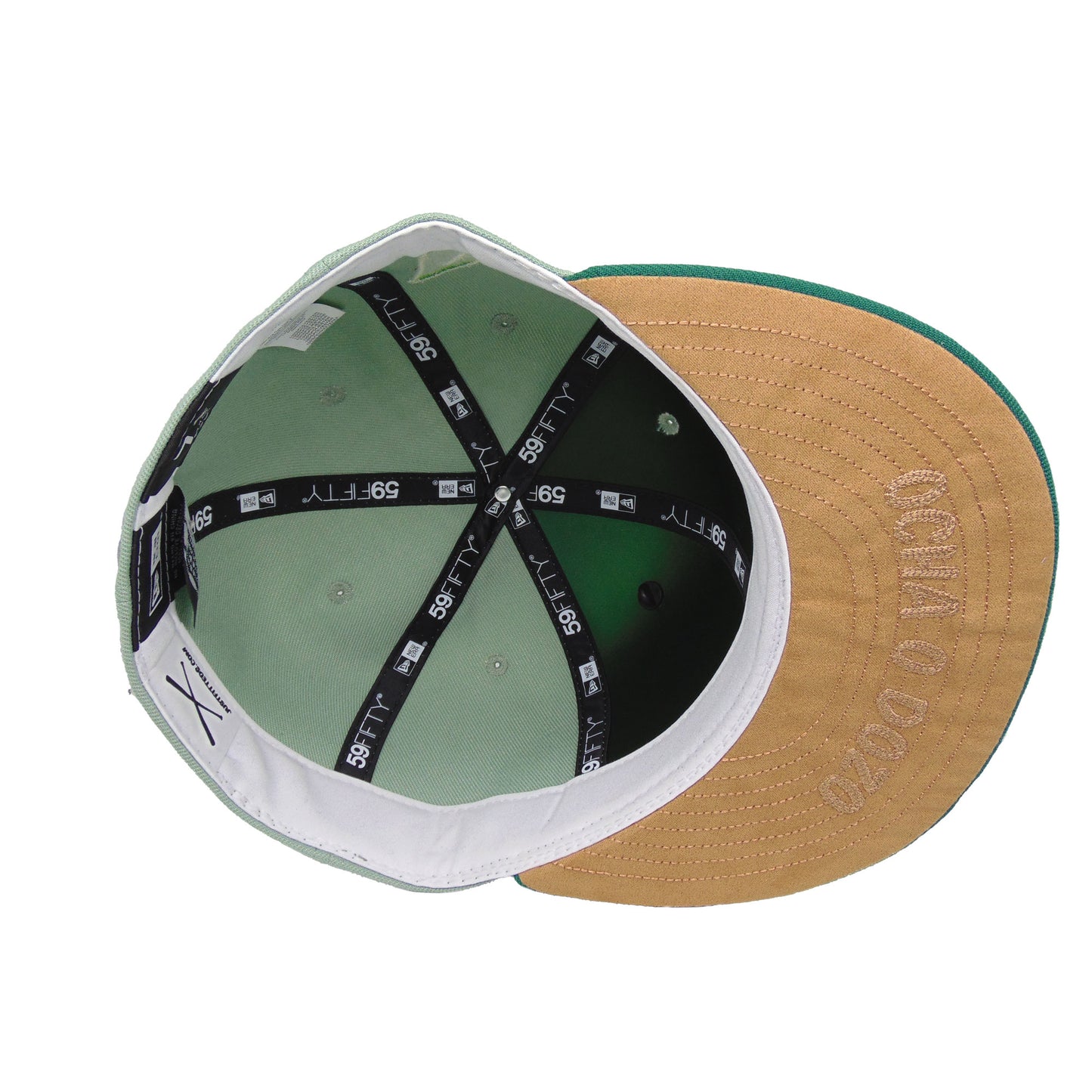 JustFitteds Crossed Bats Logo New Era 59FIFTY Green Tea