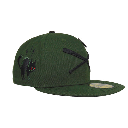 JustFitteds Crossed Bats Logo New Era 59FIFTY Cap Seaweed