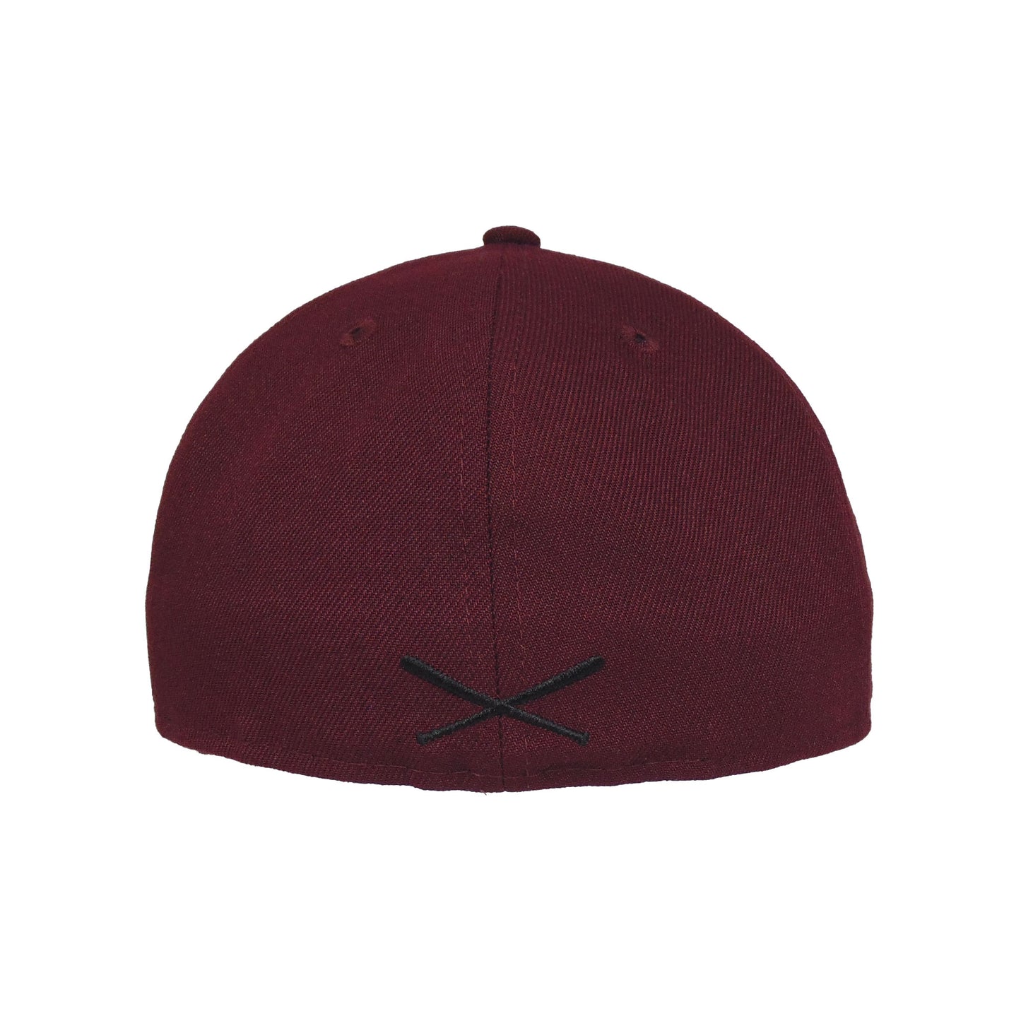 JustFitteds Crossed Bats Logo New Era 59FIFTY Maroon Black