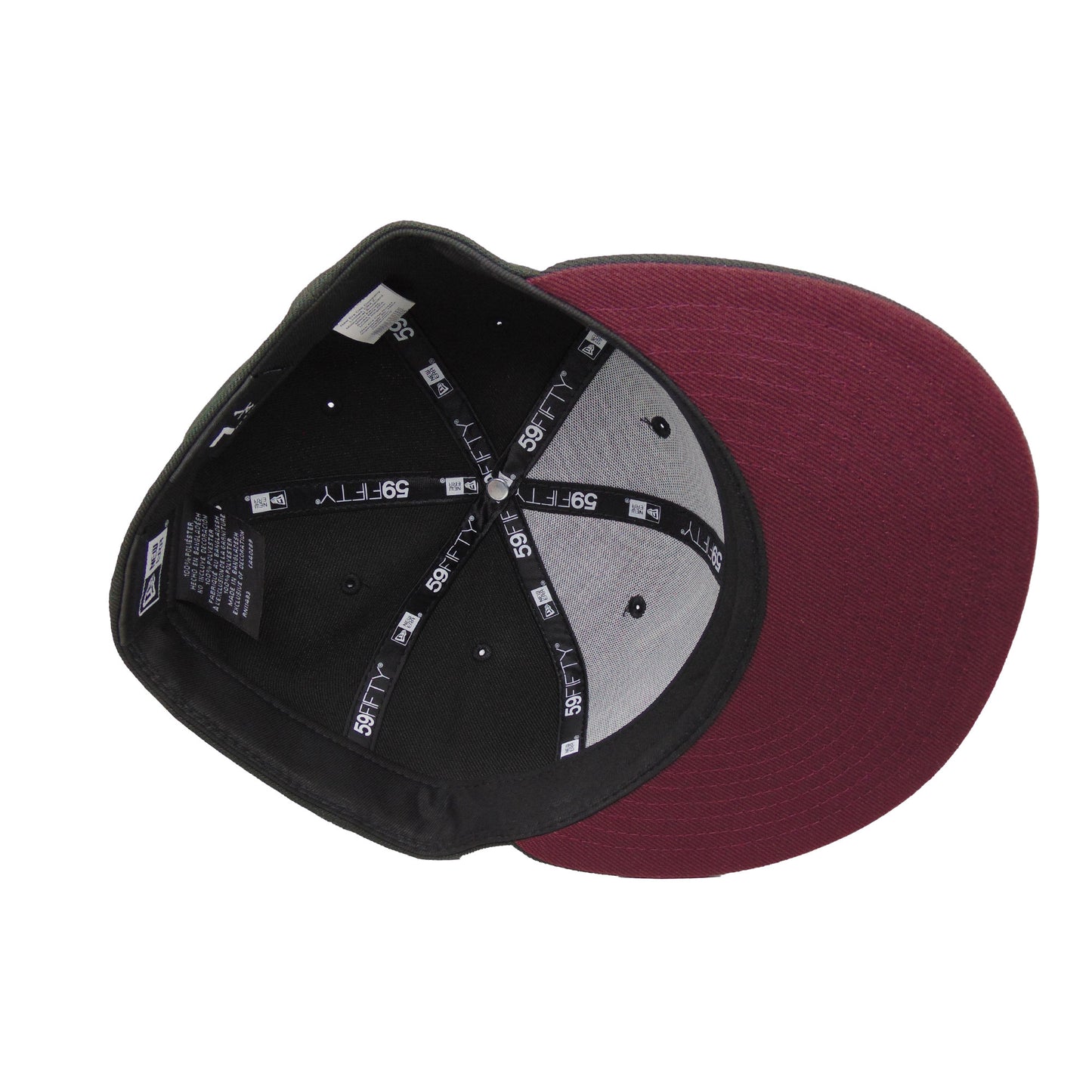 JustFitteds Crossed Bats Logo New Era 59FIFTY Black Maroon