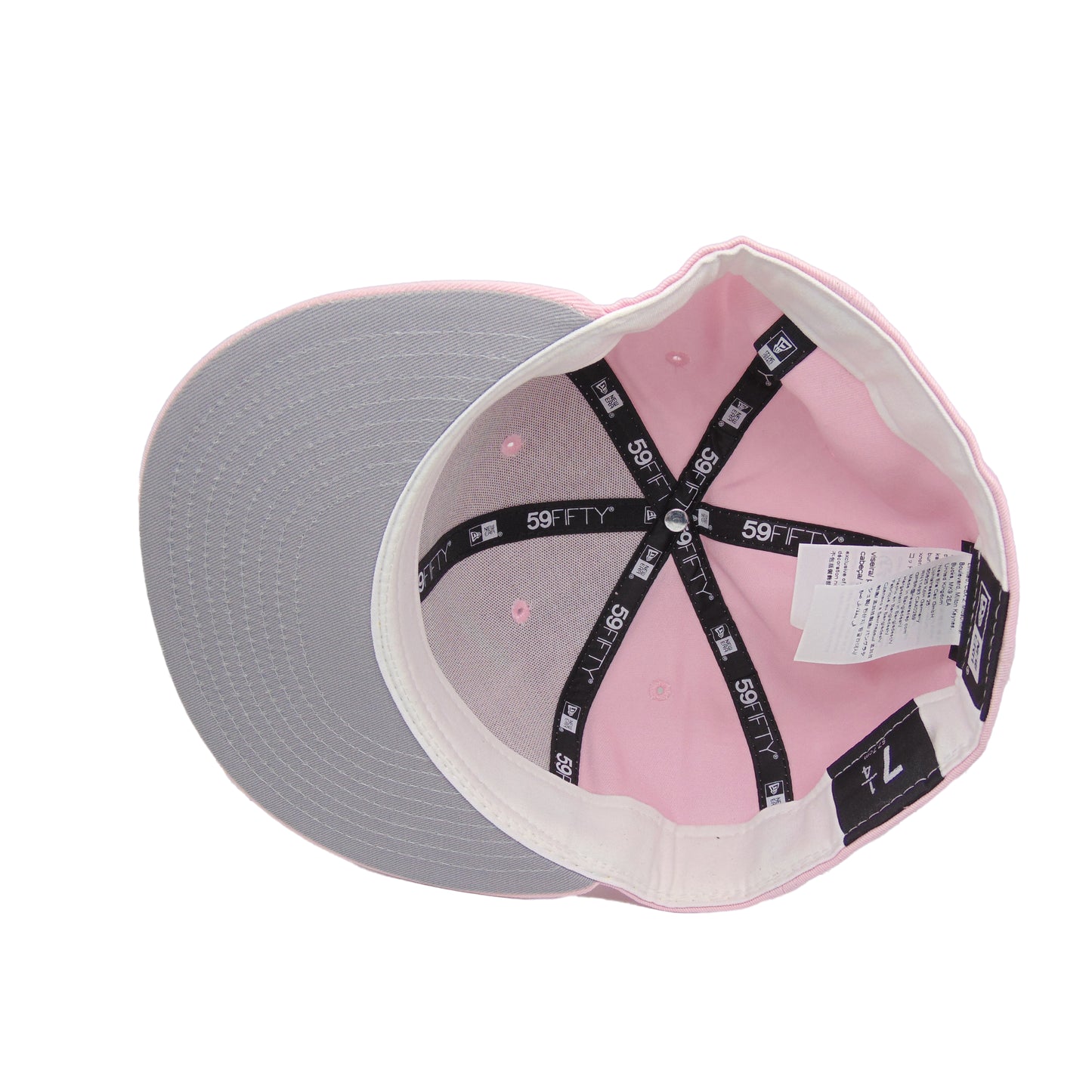 JustFitteds Crossed Bats Logo New Era 59FIFTY Cap Pink Chrome