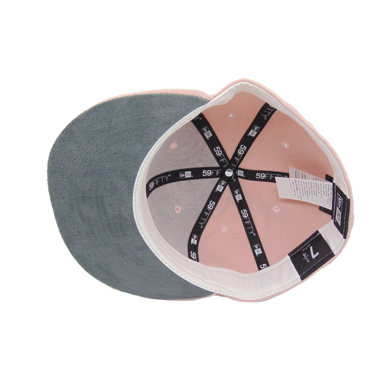 JustFitteds Crossed Bats Logo New Era 59FIFTY Cap Pink Royal Blue