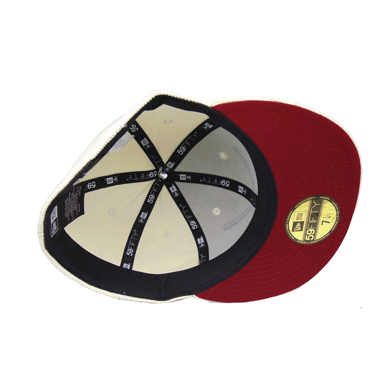 JustFitteds Crossed Bats 59FIFTY New Era Cap Corduroy Chrome
