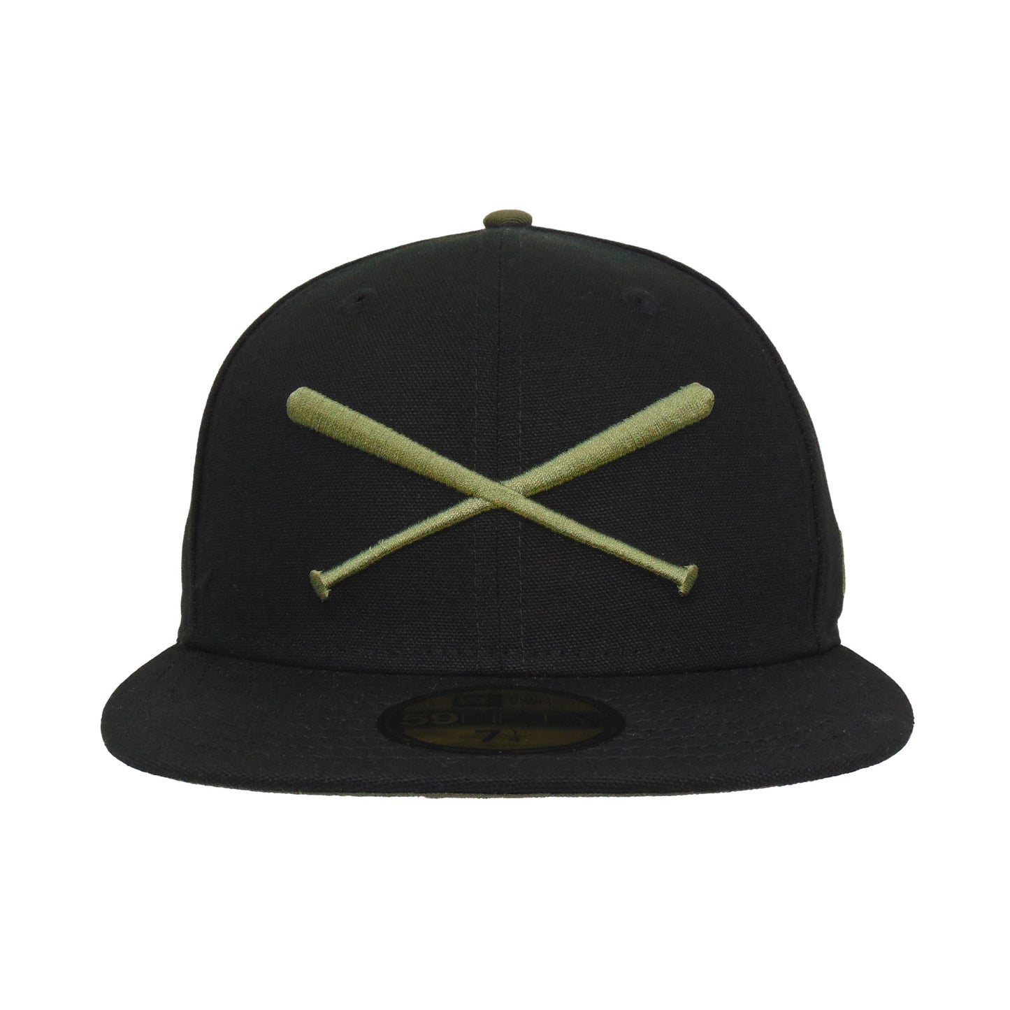 JustFitteds Crossed Bats Logo New Era 59FIFTY Black Canvas