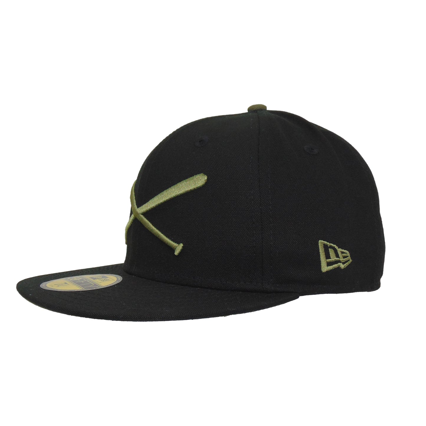 JustFitteds Crossed Bats Logo New Era 59FIFTY Black Canvas
