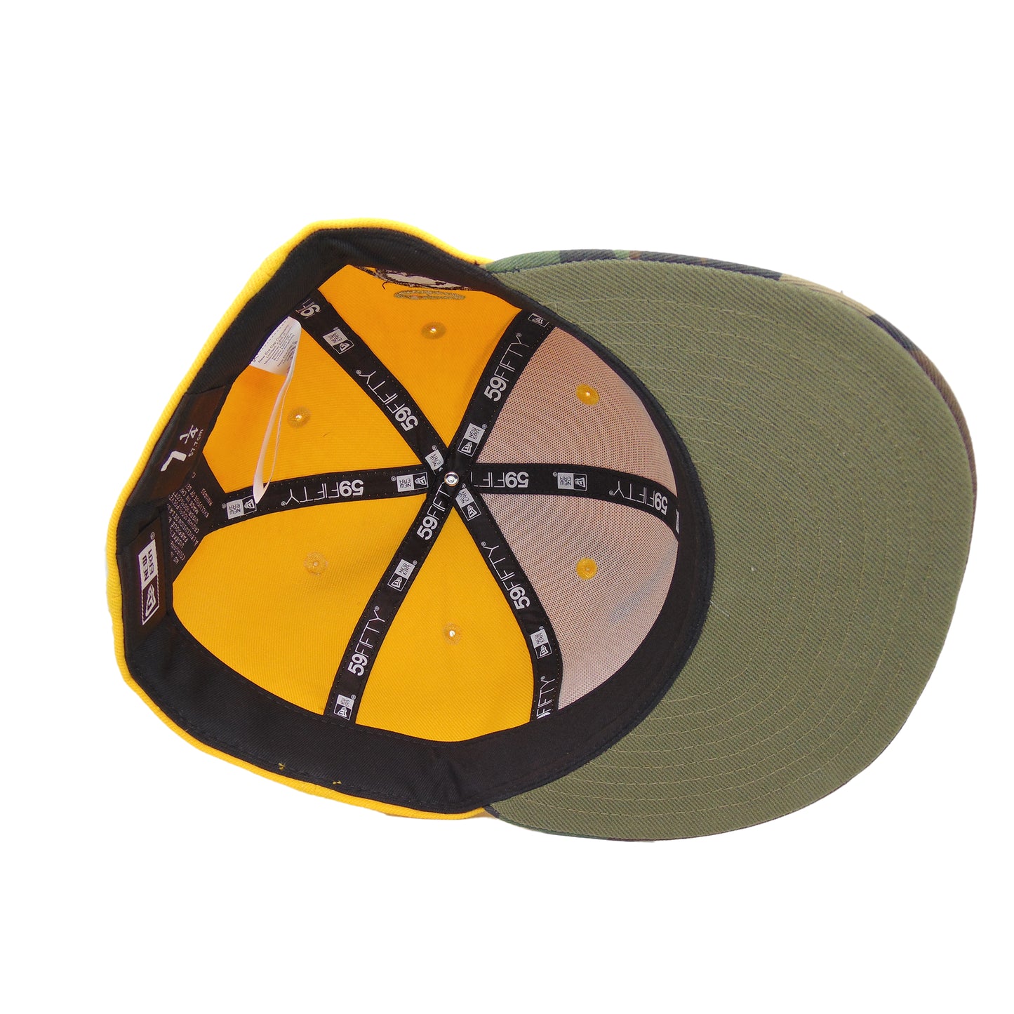 JustFitteds Crossed Bats New Era 59FIFTY Cap Gold Camo