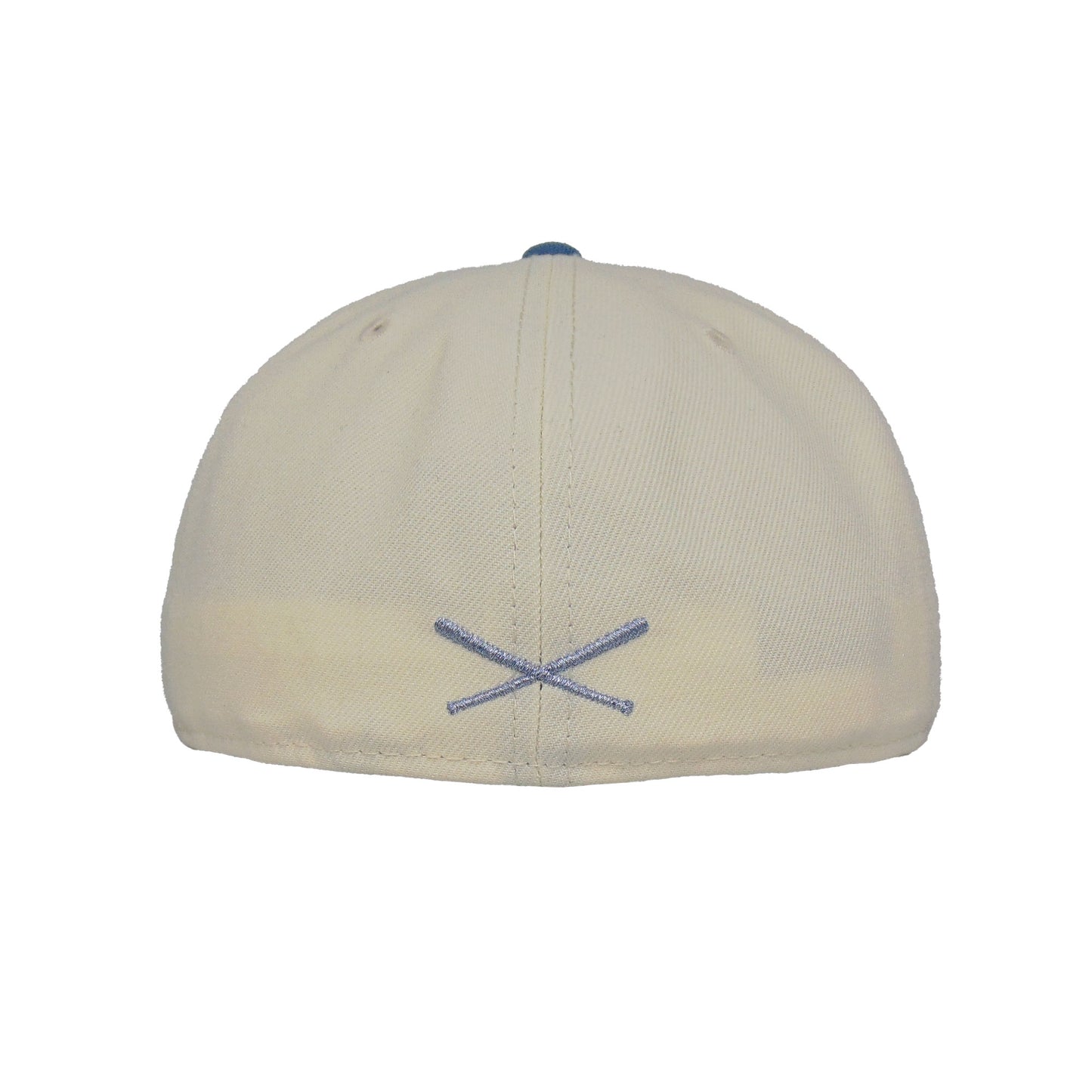 JustFitteds Crossed Bats Logo New Era 59FIFTY Cap Chrome Blue