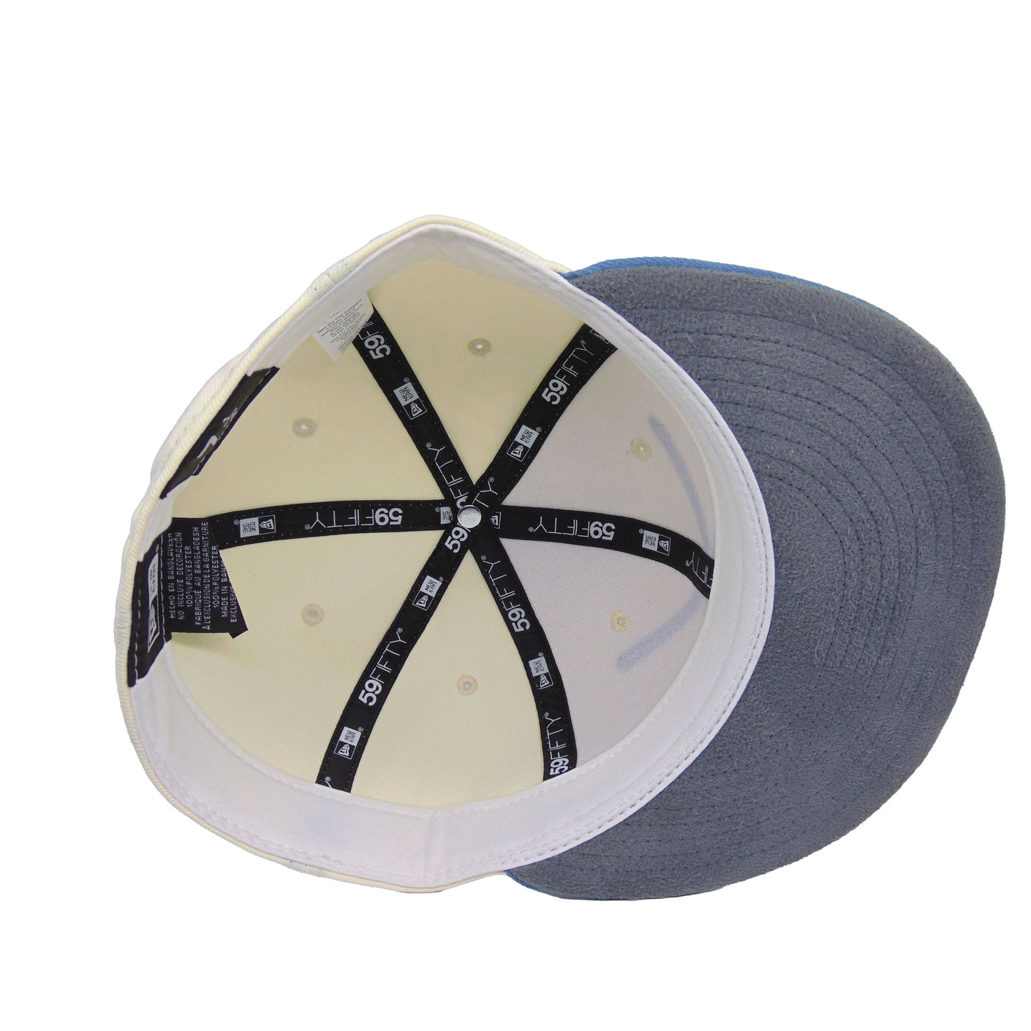 JustFitteds Crossed Bats Logo New Era 59FIFTY Cap Chrome Blue