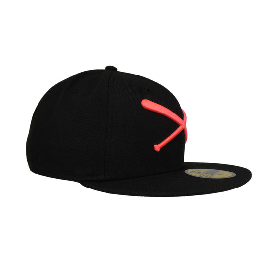 JustFitteds Crossed Bats 59FIFTY New Era Cap Black