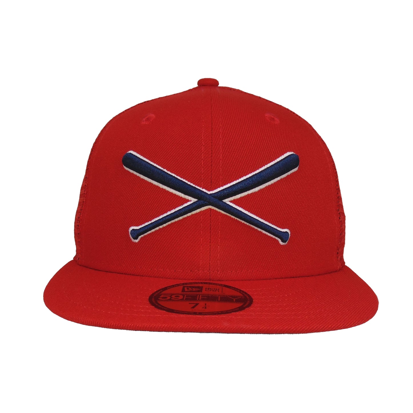 JustFitteds Crossed Bats Logo New Era 59FIFTY Trucker Nookie