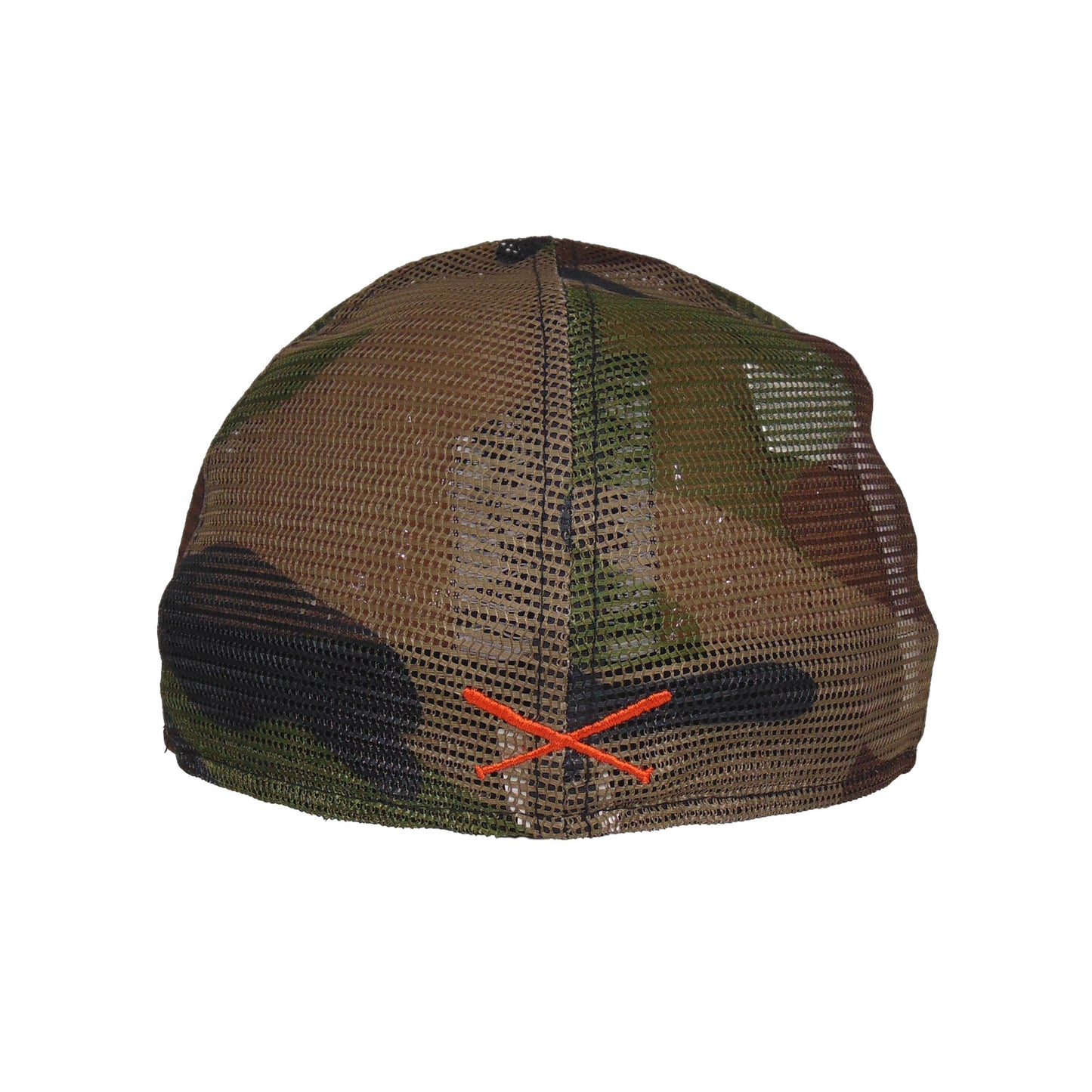 JustFitteds Crossed Bats Logo New Era 59FIFTY Trucker Woodland
