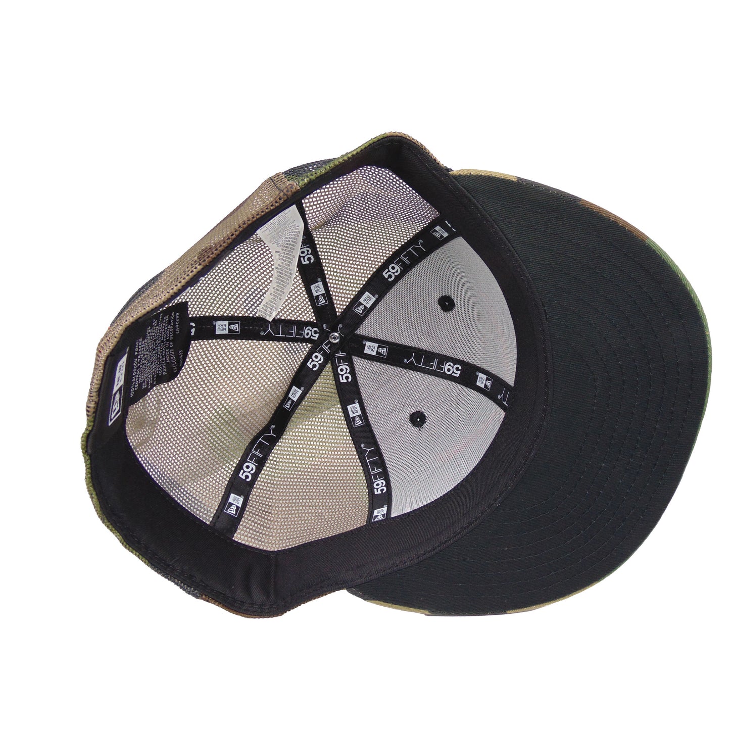 JustFitteds Crossed Bats Logo New Era 59FIFTY Trucker Woodland