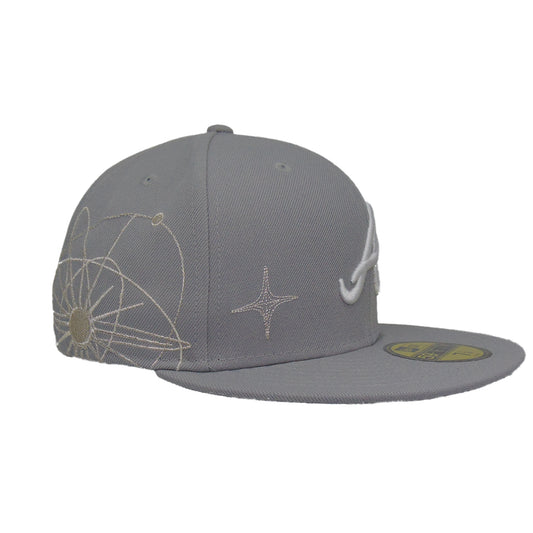 Atlanta Braves Zodiac New Era 59FIFTY Cap Grey