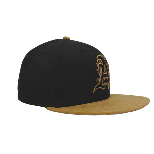 Oakland Athletics 5950 Day New Era 59FIFTY Cap Black Wheat